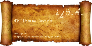 Ölbaum Antos névjegykártya